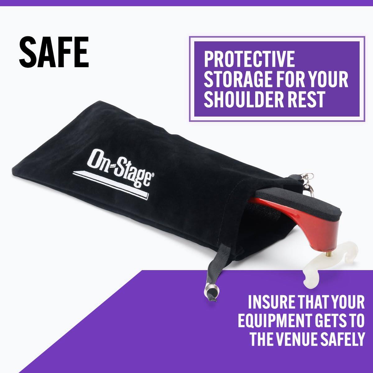 SAFE

PROTECTIVE STORAGE FOR YOUR SHOULDER REST

INSURE THAT YOUR EQUIPMENT GETS TO THE VENUE SAFELY