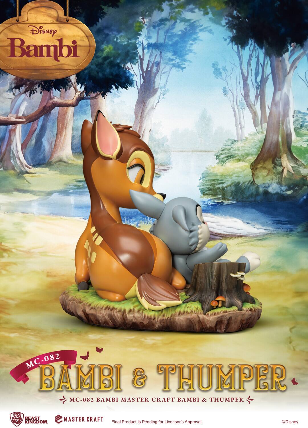 Disney Bambi MC-082 BAMBI & THUMPER MC-082 BAMBI MASTER CRAFT BAMBI & THUMPER BEAST KINGDOM. MASTER CRAFT Final Product Is Pending for Licensor's Approval. Disney