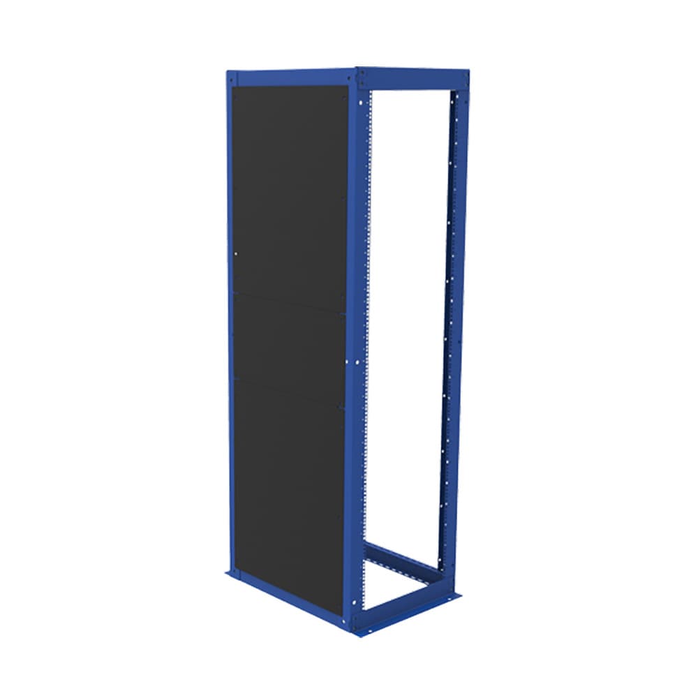 Front. RackSolutions - RackSolutions 24U Side Panel Kit - 28" Depth for Open Frame Rack Model 111 - Tool-Less Installation, Non-Locking Panels - Black.