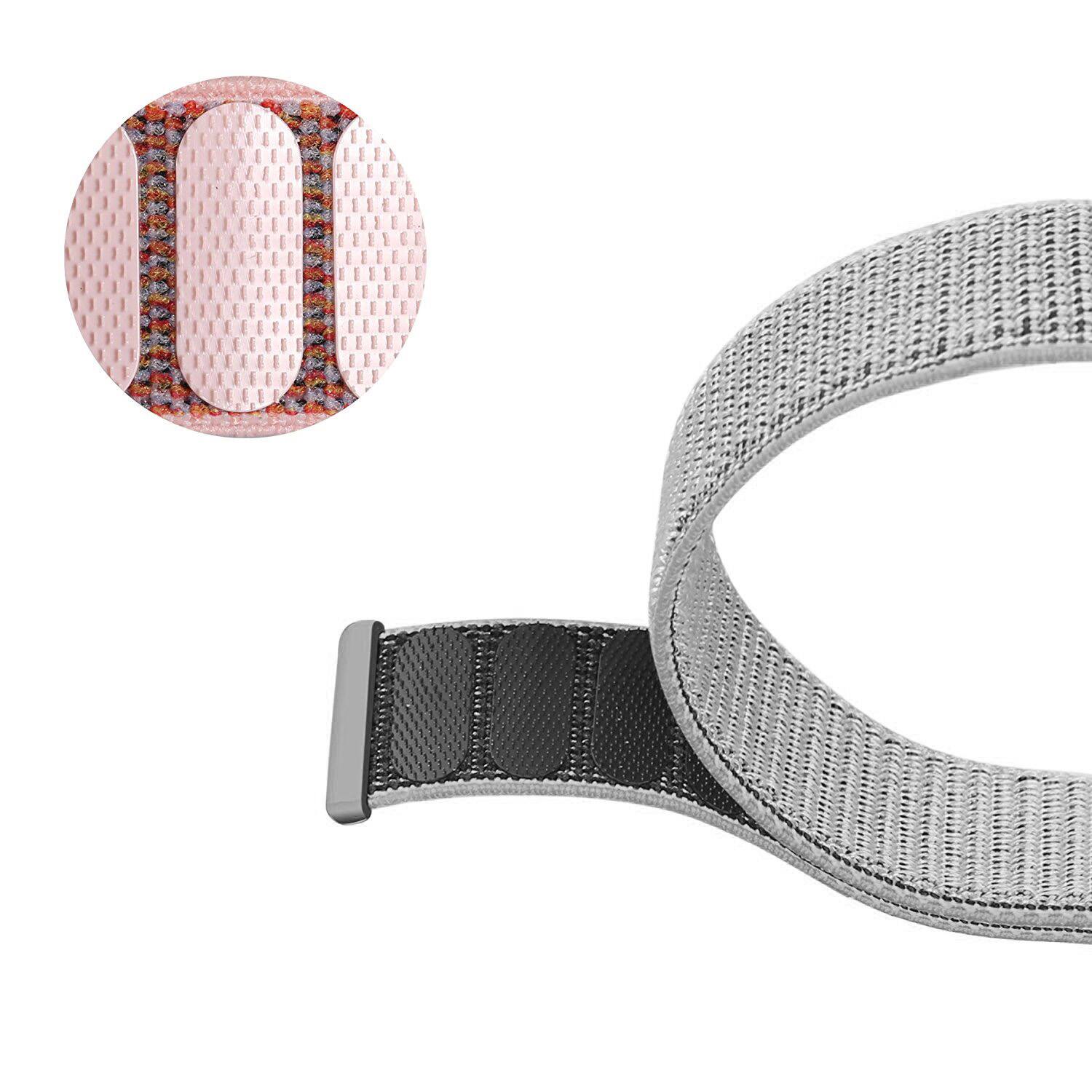 Left. StrapsCo - Everyday Nylon Sport Strap Watch Band For Fitbit Versa & Versa 2 - White.