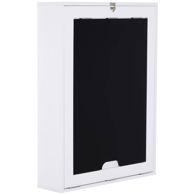 Alt View 8. PULUZ - Wall Mounted Foldable Desk with a Blackboard, Fold Out Convertible Floating Desk with Shelves - White and Black.