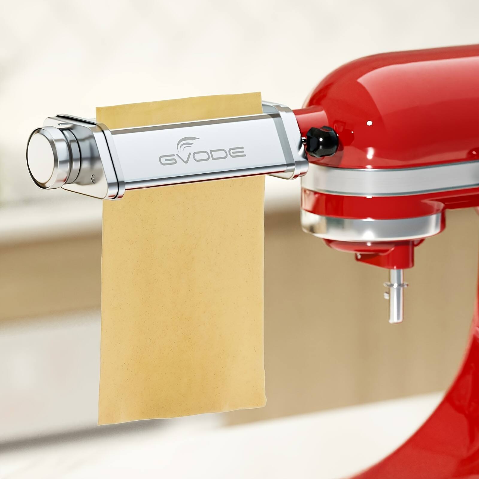 Alt View 3. Gvode - Gvode 3 piece, 3-in-1 Pasta Kitchen Attachment for Stand Mixer, All-Metal Roller & Cutters - Silver.