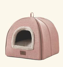 FINEAK - Soft Indoor Pet Beds with Removable Washable Cushion - Pink