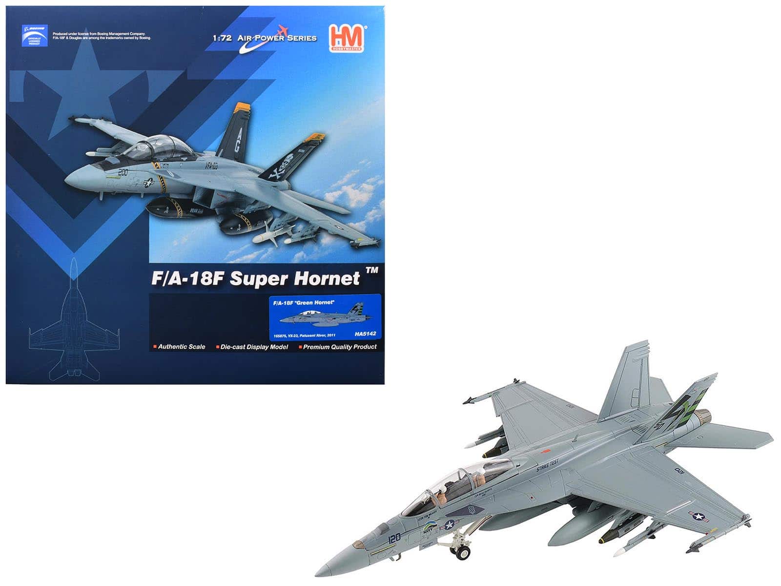 "Boeing F/A-18F Super Hornet Fighter Aircraft ""Green Hornet"" (2011) US Navy 1/72 Diecast Model Hobby Master" price history on PriceWatchPro