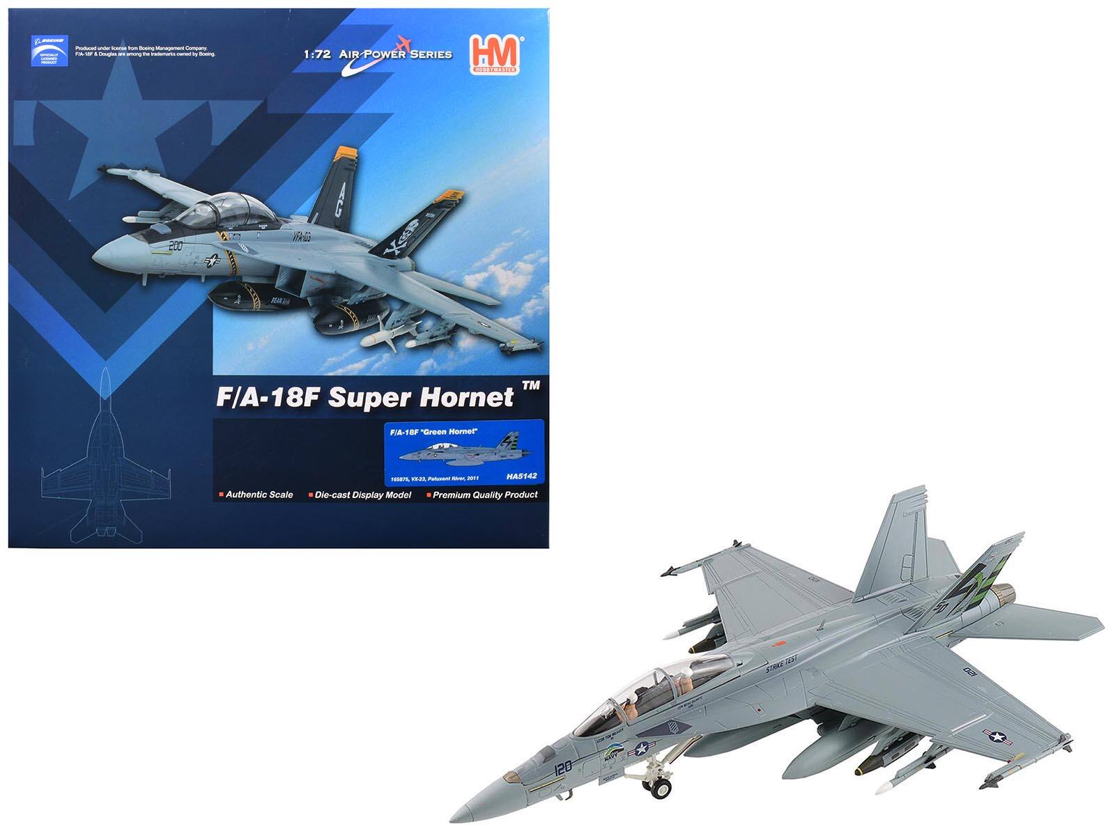 - - - - - -  Lomwar - notes - - - - - - - 1:72 AIR POWER SERIES HM OIMIO 200 + 23 A6AGO I Xoas  TM F/A-18F Super Hornet FA-18P "Green Mornet 1058% a ~ - ! HAB14Z Authentic Scale Die-cast Display Model Premium Quality Product a JORKE 120