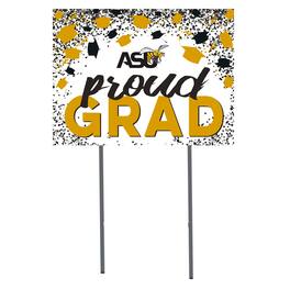 Jardine - Alabama State Hornets 18" x 24" Proud Grad Yard Sign - White
