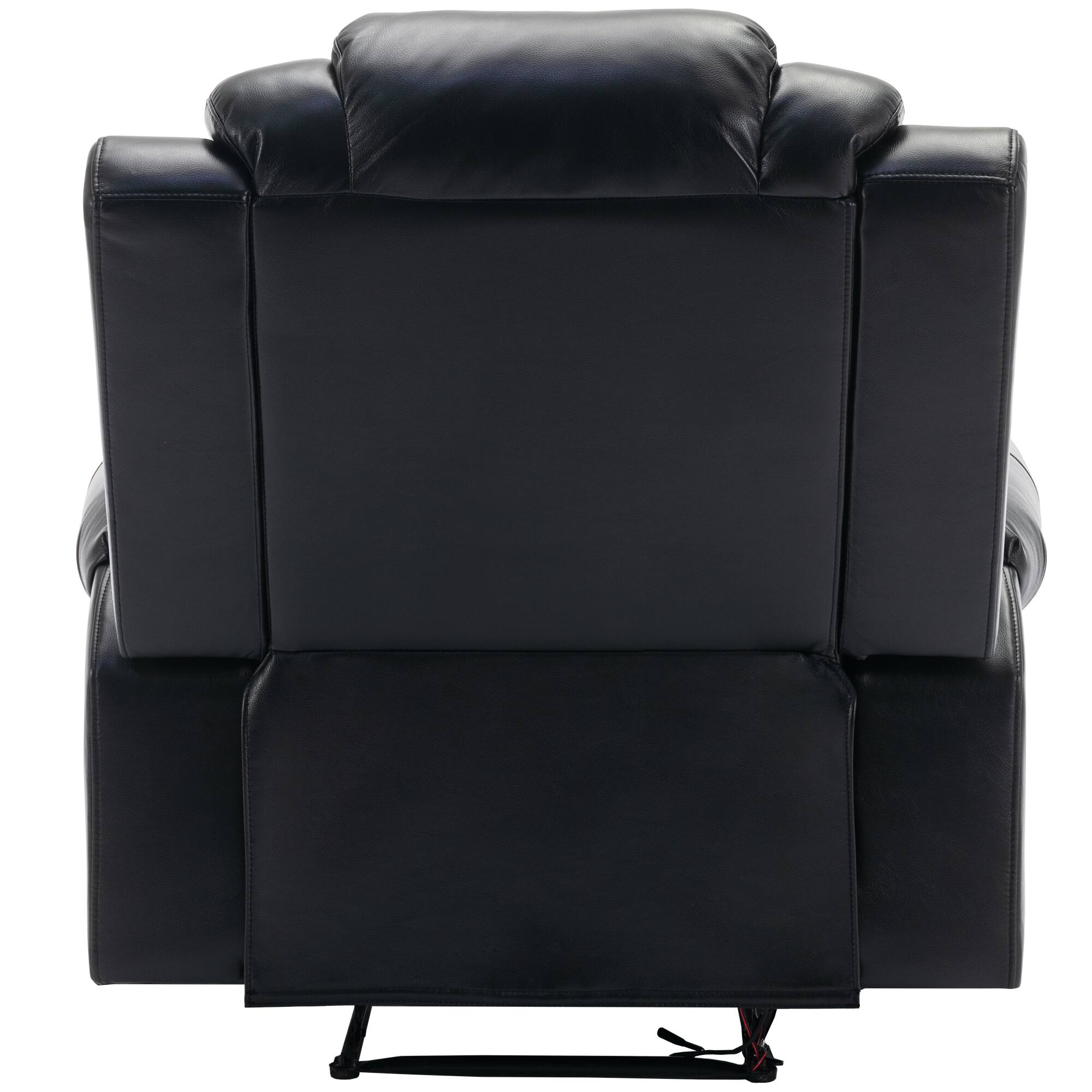Alt View 9. APRILSOUL - Home Theater Seating Manual Recliner Chair Led Light Strip Black - Black.