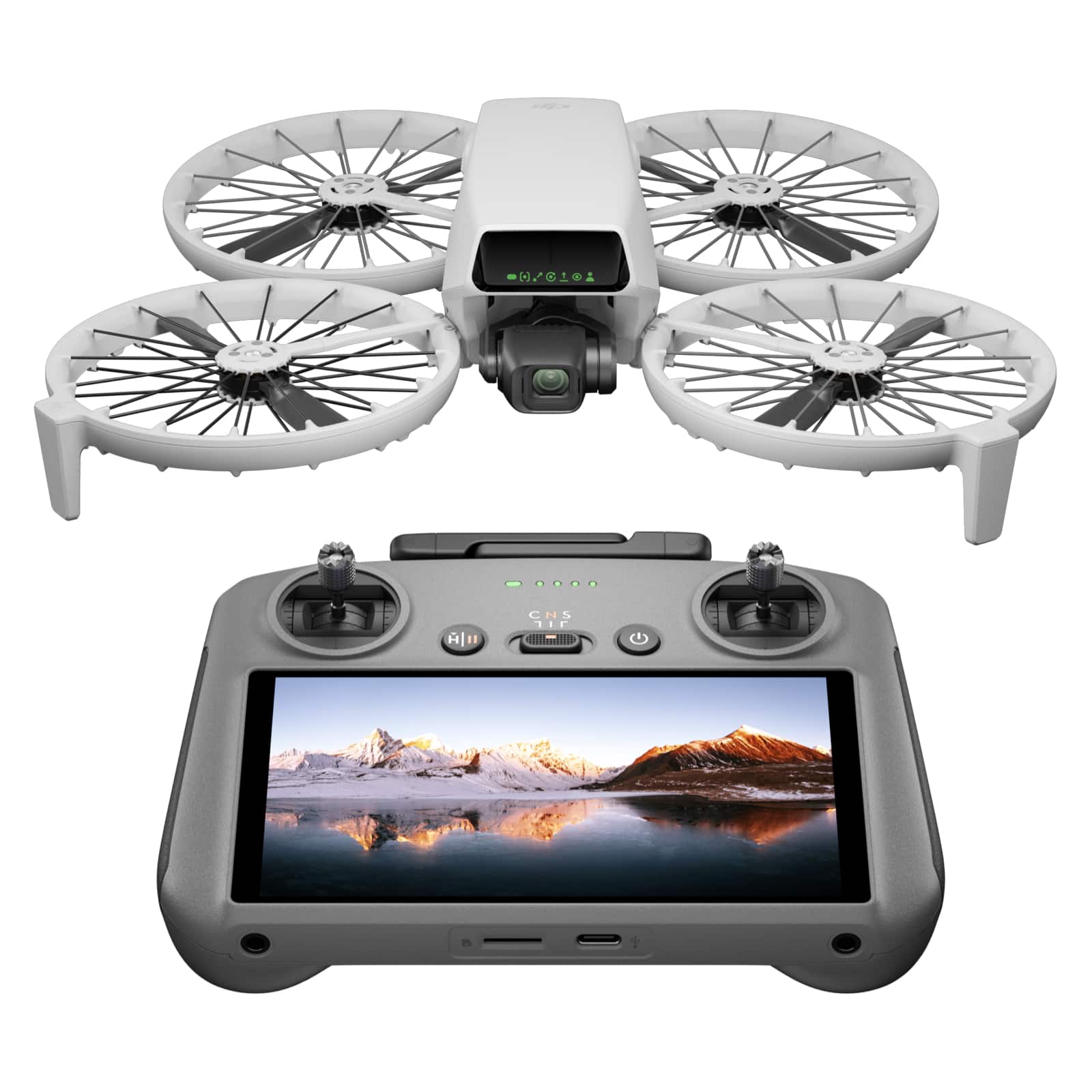 DJI - Flip Drone Quadcopter with RC 2 Screen Remote Controller, Follow Me Drone with 4K UHD Camera