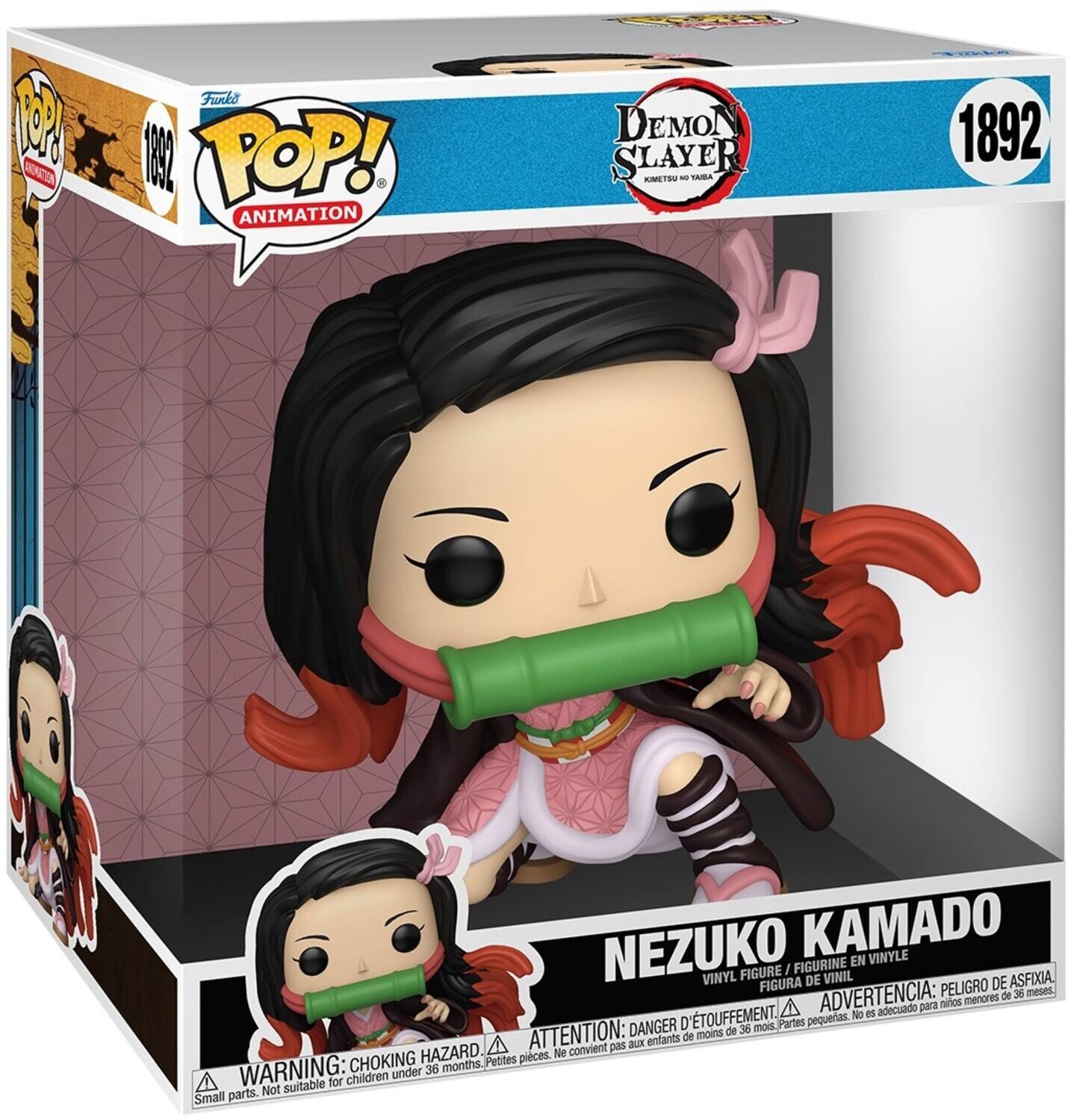 RO PRONAITTON Funke W POP! ANIMATION DEMON SLAYER - TAA RIMETEN 1892 NEZUKO KAMADO VINYLE FIGURINE EN FIGURE  VINYL FIGURA DE VINIL DE ASFIXIA. ADVERTENCIA: PELIGRO de 36 meses. Niños menores A adecuado para 'TOUFFEMENT. NO es DANGER D mois. Partes pequeas. ATTENTION: moins de 36 enfants de A pas aLx HAZARD pieces. e convient CHOKING WARNING: under 36 months. Pettes Not suitable Small parts.