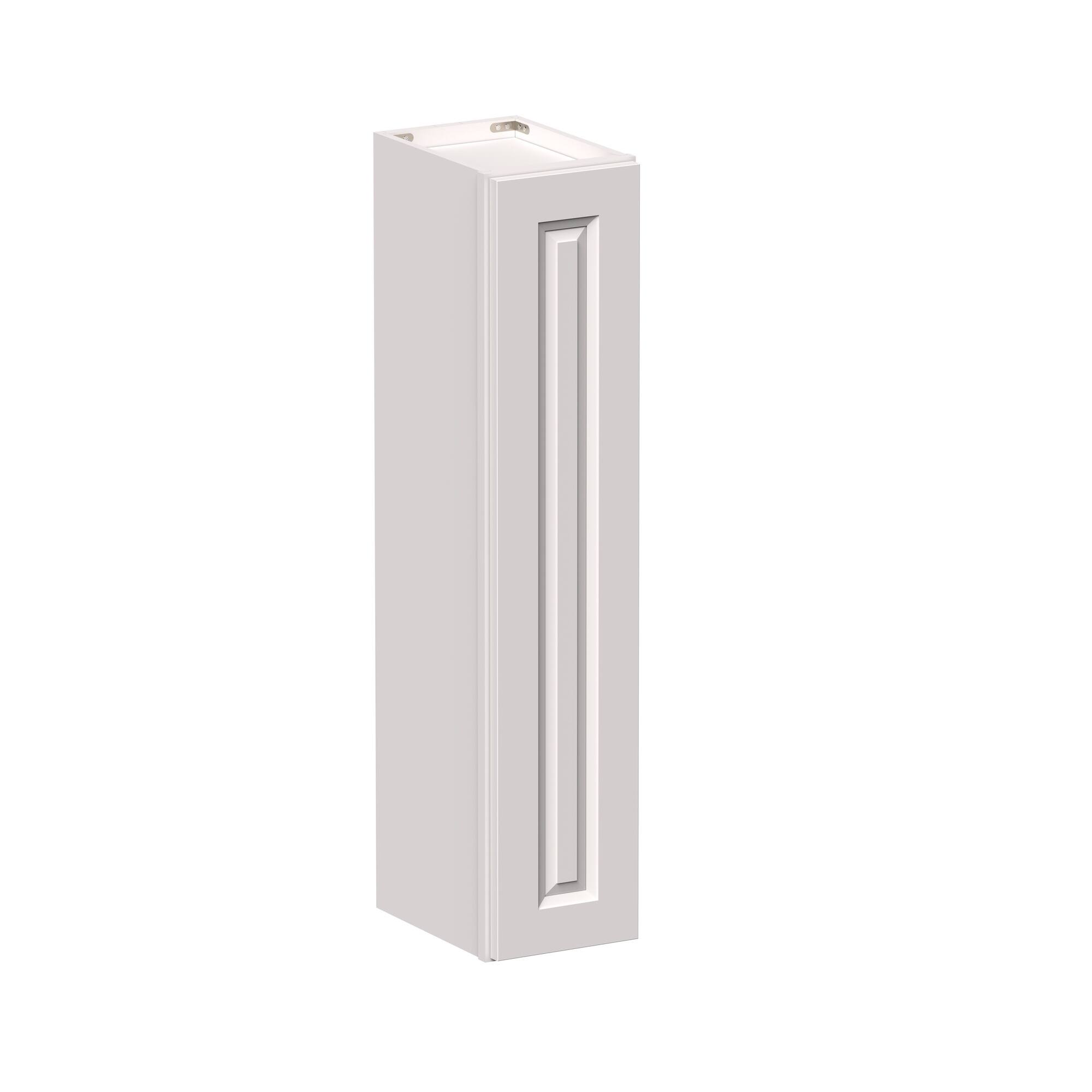 Angle. Boyel Living - 9-in W x 42-in H x 12-in D Shaker RTA Kitchen Wall Cabinet with Soft-Close Doors - Glacier White.