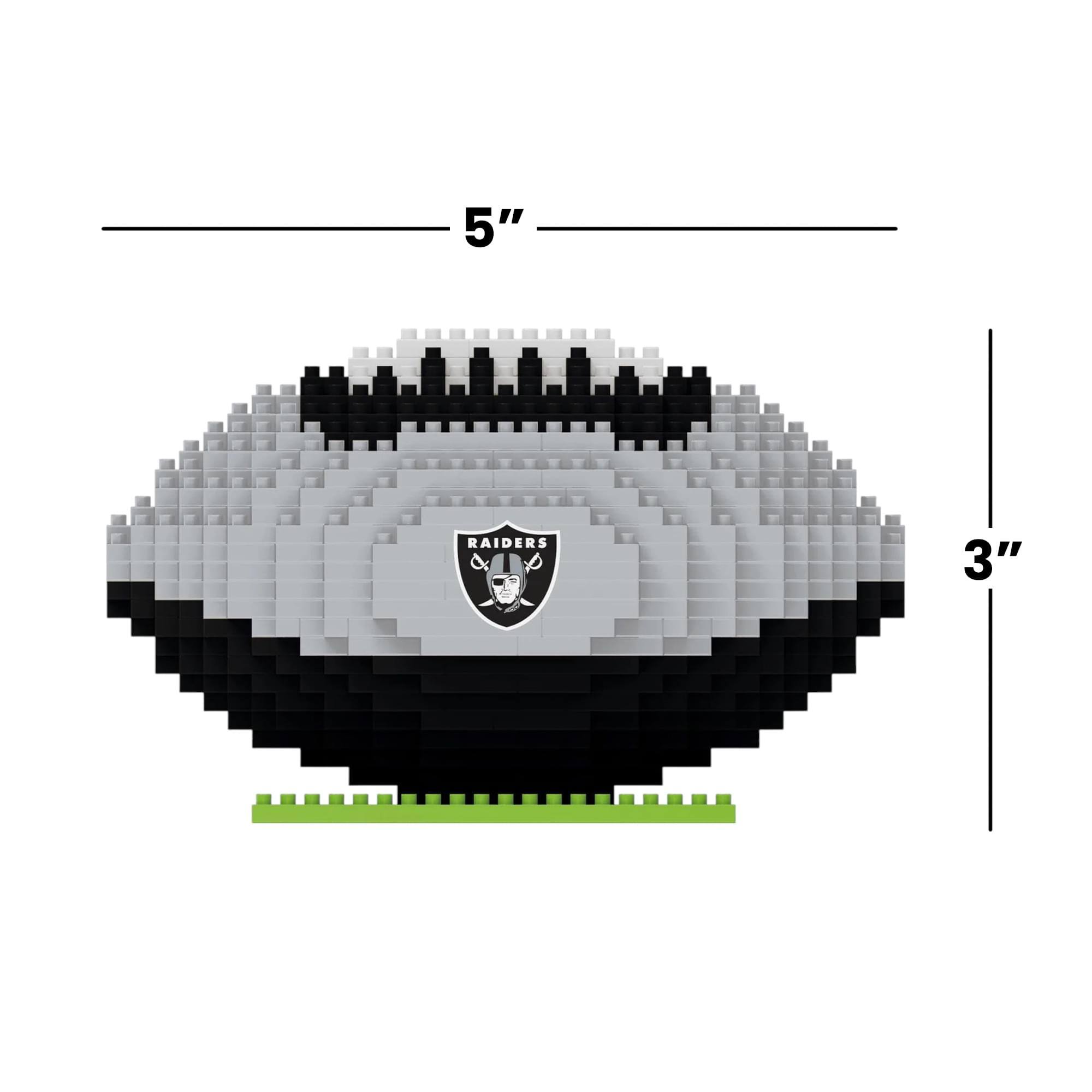 Alt View 4. Forever Collectibles - Las Vegas Raiders NFL BRXLZ Football 704-Piece Building Block Set - Grey.