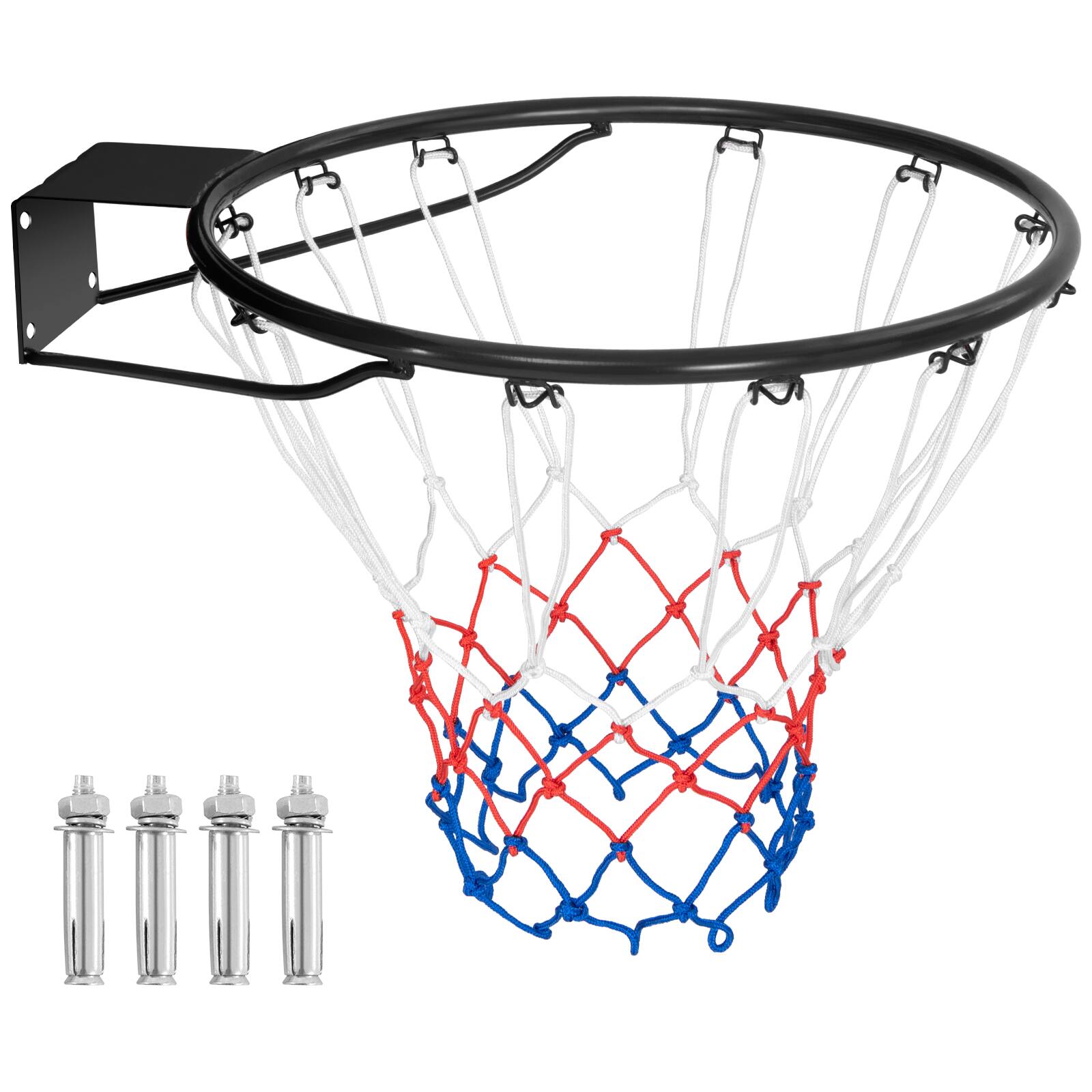 Alt View 7. Ecooso - 18" Basketball Rim Replacement with All Weather Net and Mounting Hardware - Black/Orange Red.