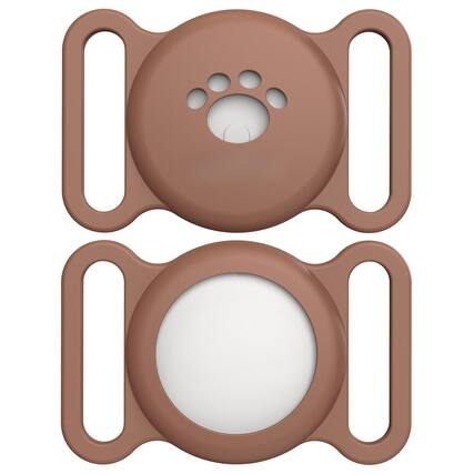 Front. Leash Valley - Gps Dog Collar Holder Mini Cat Real-time Location Pet Tracking Smart ios Only No Monthly Fee Holder locator Included No - Brown.