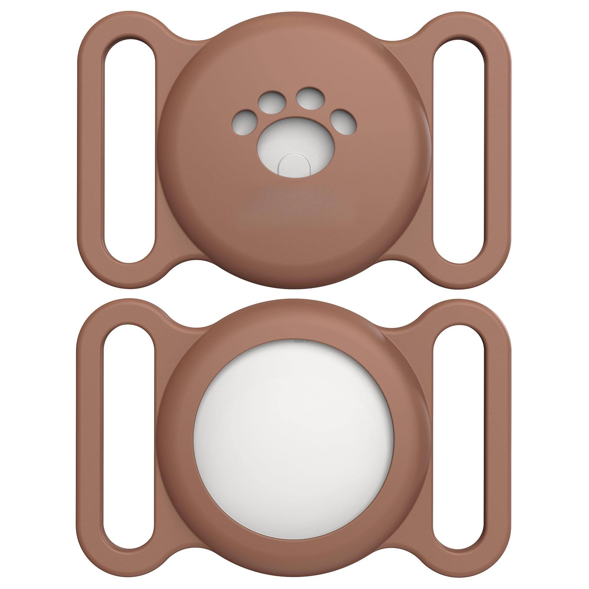 Front. Leash Valley - Gps Dog Collar Holder Mini Cat Real-time Location Pet Tracking Smart ios Only No Monthly Fee Holder locator Included No - Brown.