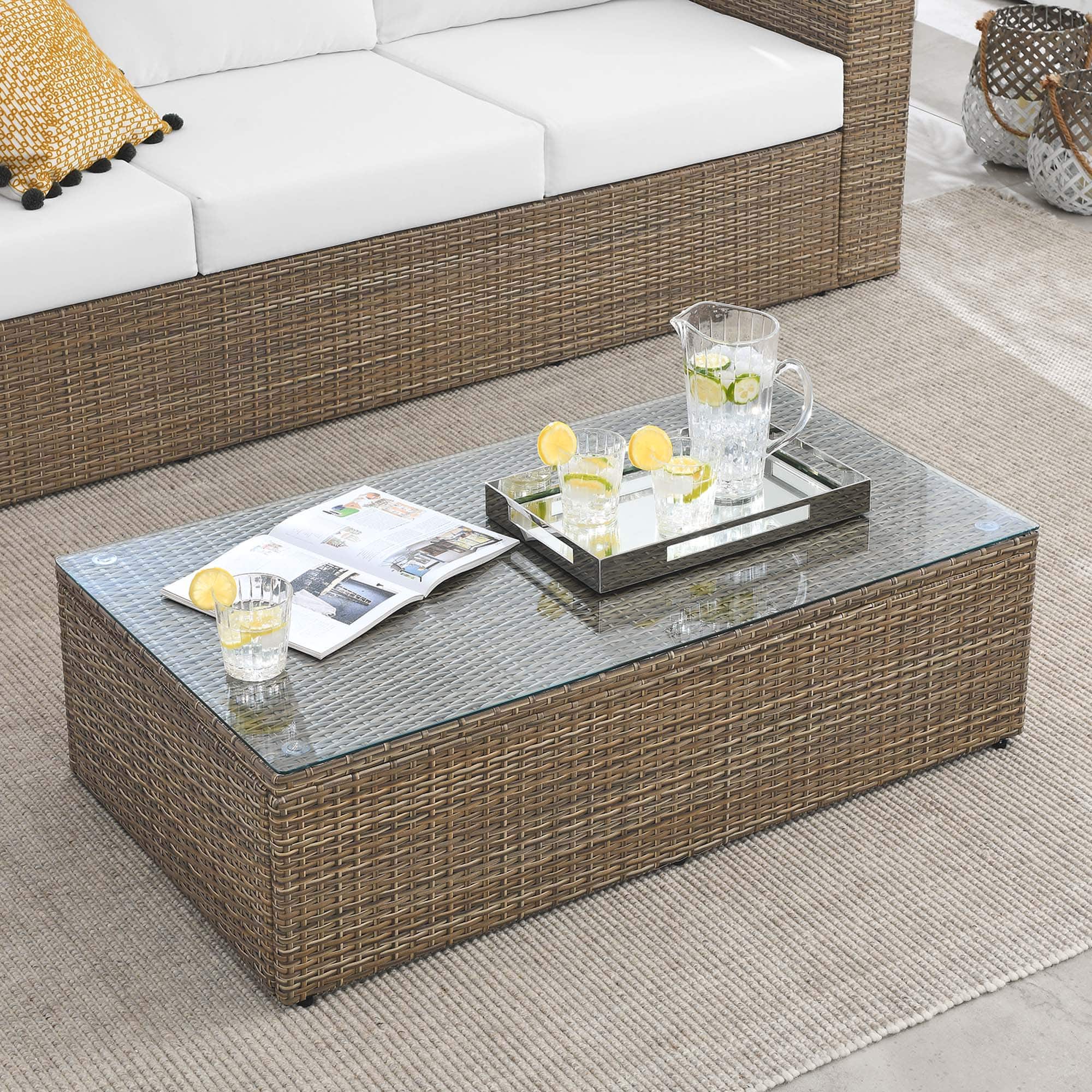Convene Outdoor Patio Coffee Table by Modway - Brown
