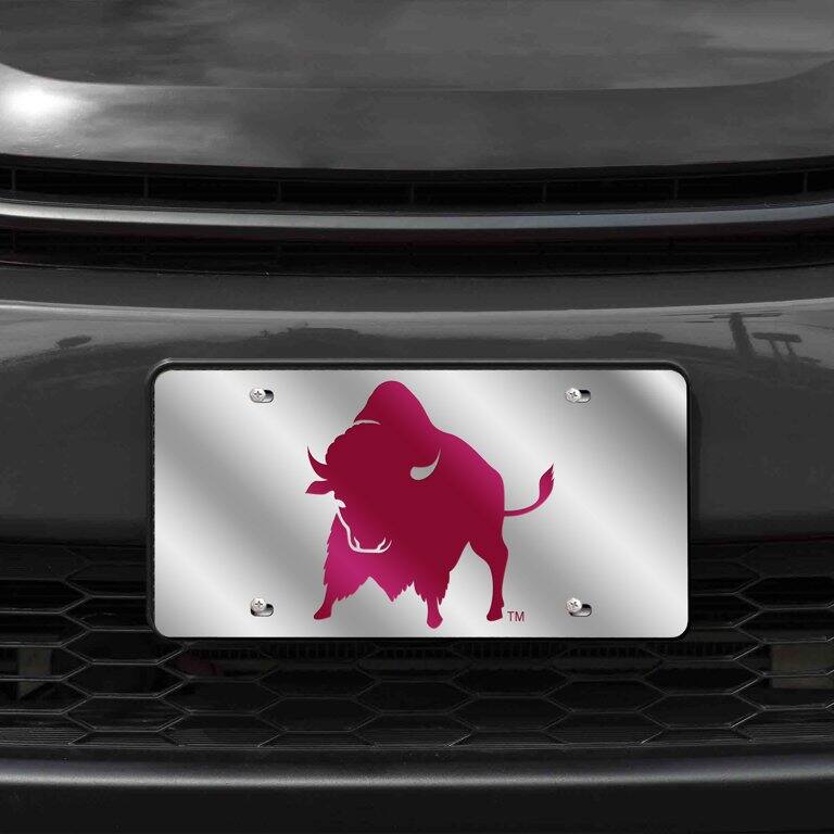 Alt View 1. Rico Industries - West Texas A&M Buffaloes Mirrored Laser Cut License Plate Laser Tag - Multi.