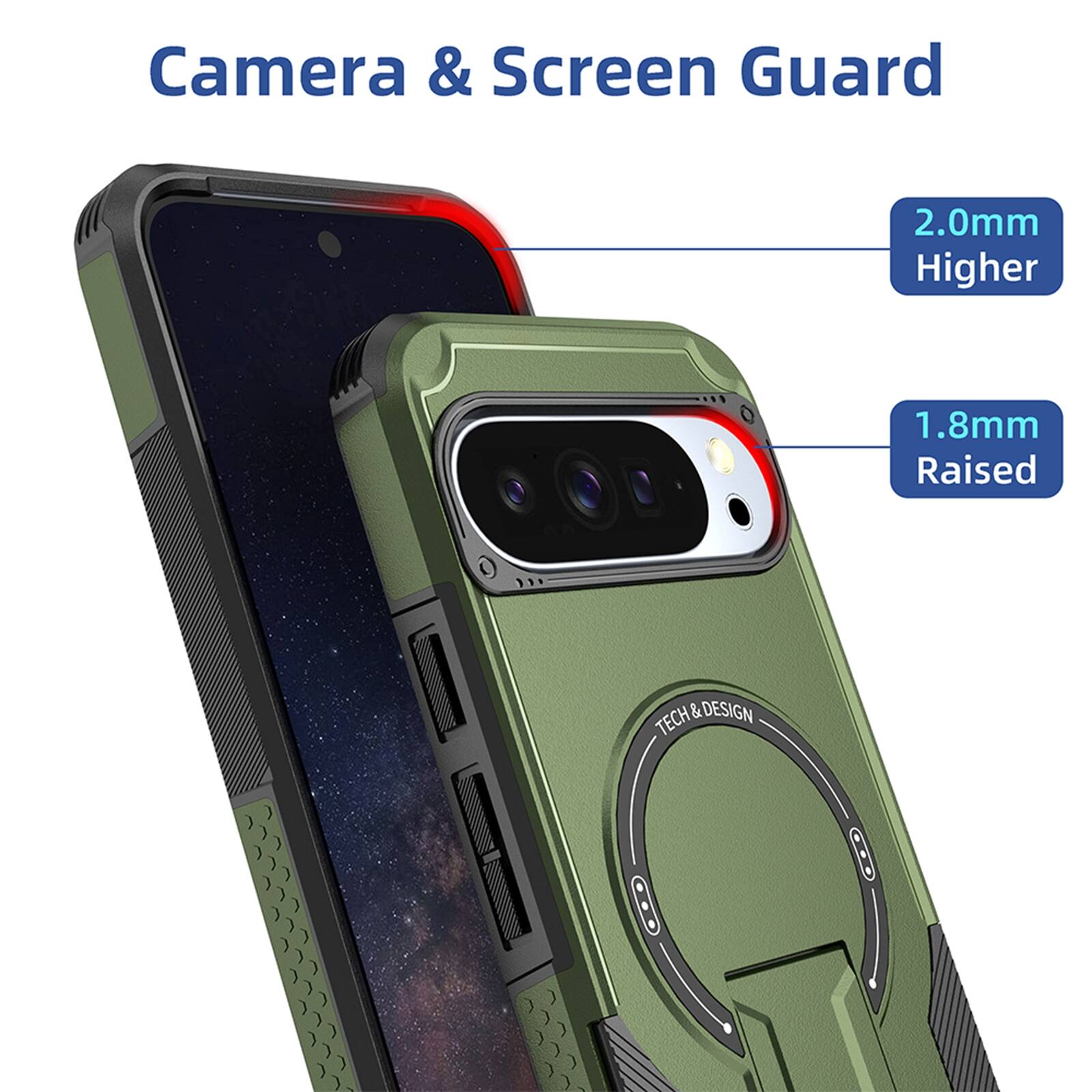 Camera & Screen Guard

2.0mm Higher

1.8mm Raised

TECH & DESIGN