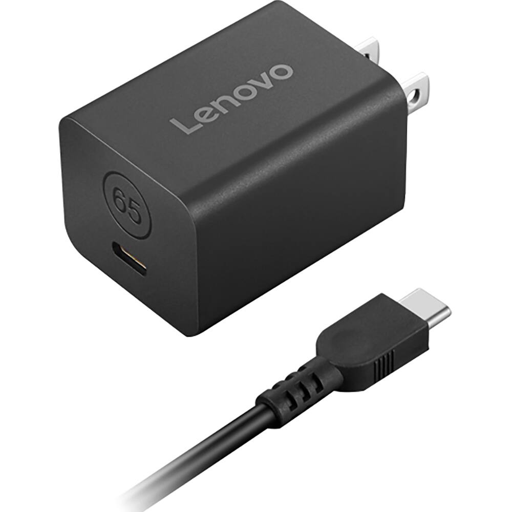 Alt View 5. Lenovo - Nano 65W USB-C GaN Adapter 40AWGN65US - Black.