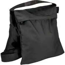 Lectronify - 25 lb Filled Saddle Sandbag, Cordura Nylon Water-Resistant Studio Counterweight with Double Zipper and Webbed Handles - Black