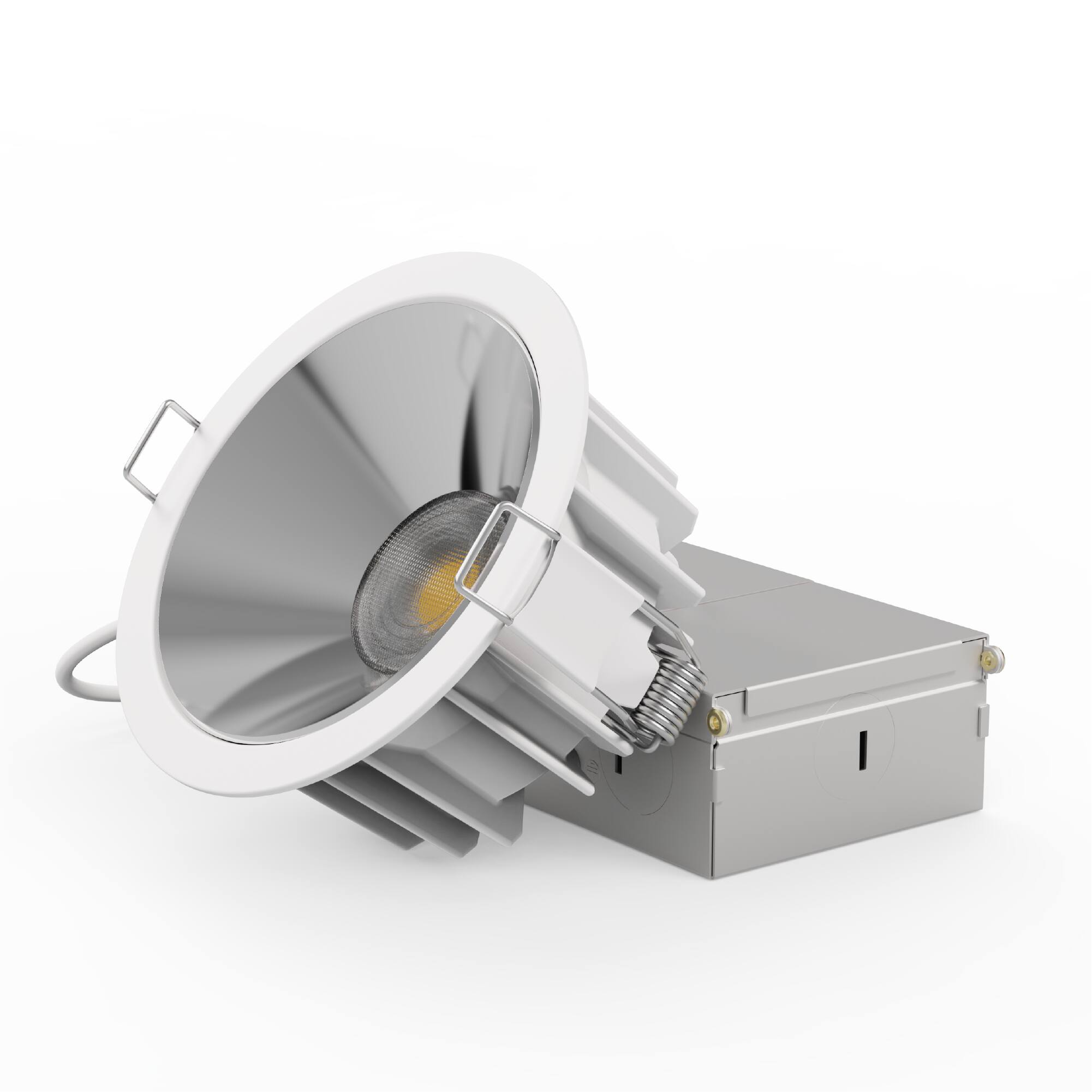 Angle. Infibrite - 36 Deg Angle 4In 5CCT Selectable New Construction 12 Watt 960LM Triac Dimmable LED Light (24 Pack) - White.