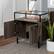 Alt View 16. Walker Edison - Rectangular Modern Steel / Tempered Glass Side Table - Slate Grey.