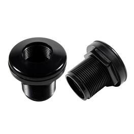 HQRP - 3/4 in ABS Bulkhead Fitting Set - Double Thread Tank Connector for Rain Barrels, Aquariums, Pools