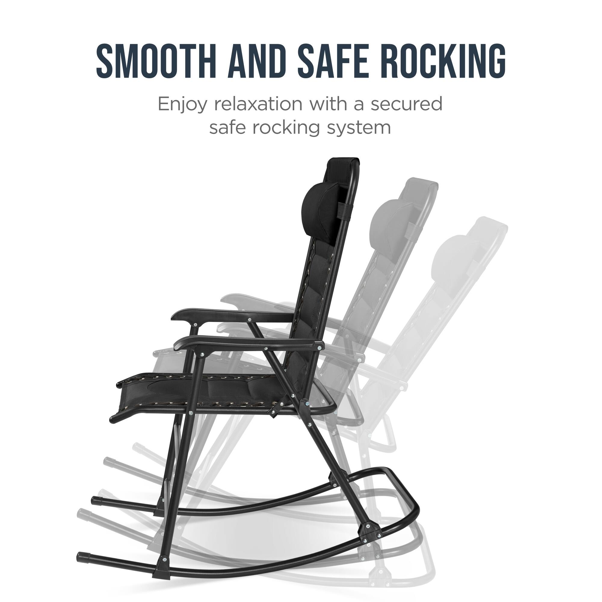 SMOOTH AND SAFE ROCKING  
Enjoy relaxation with a secured safe rocking system