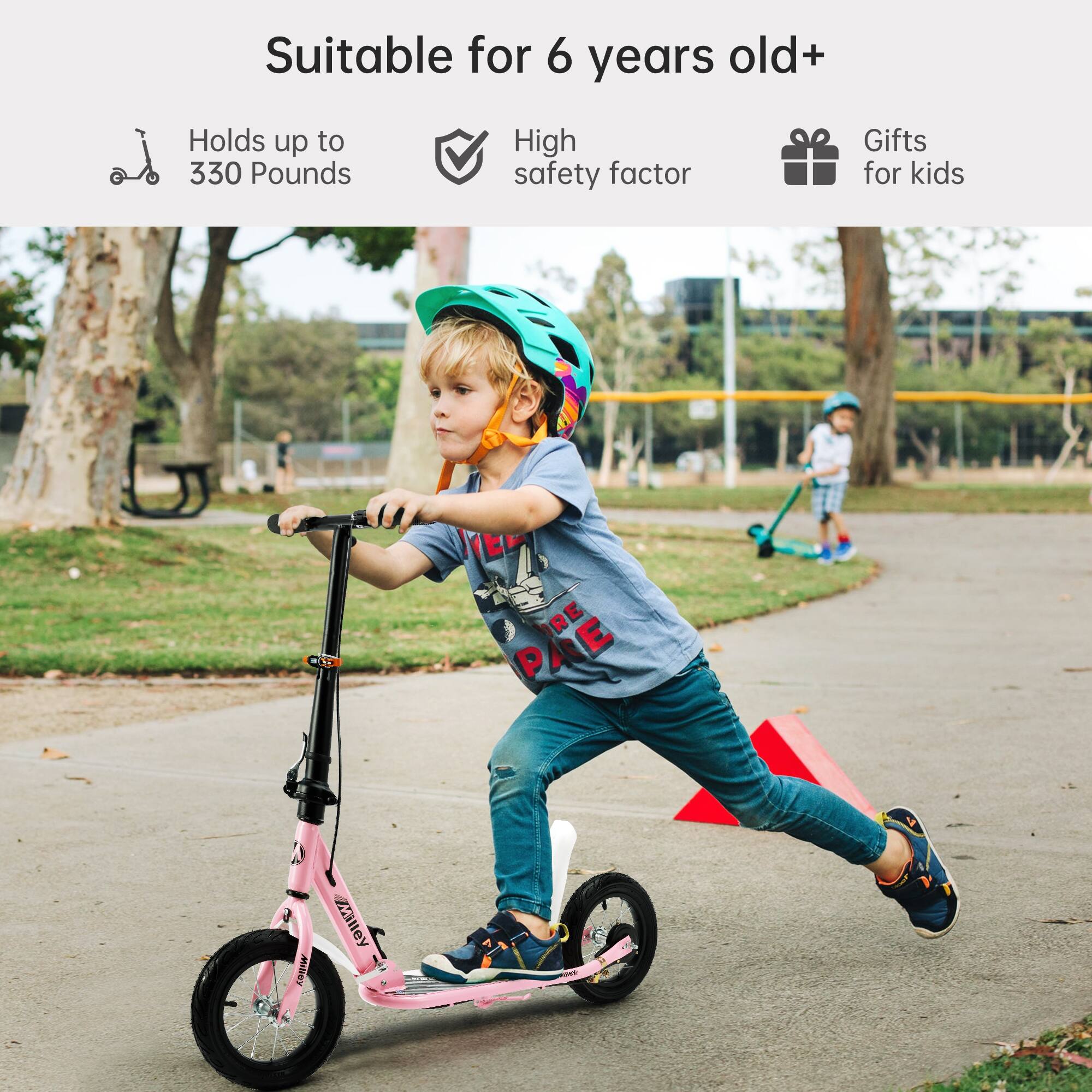 Suitable for 6 years old+  
Holds up to 330 Pounds  
High safety factor  
Gifts for kids