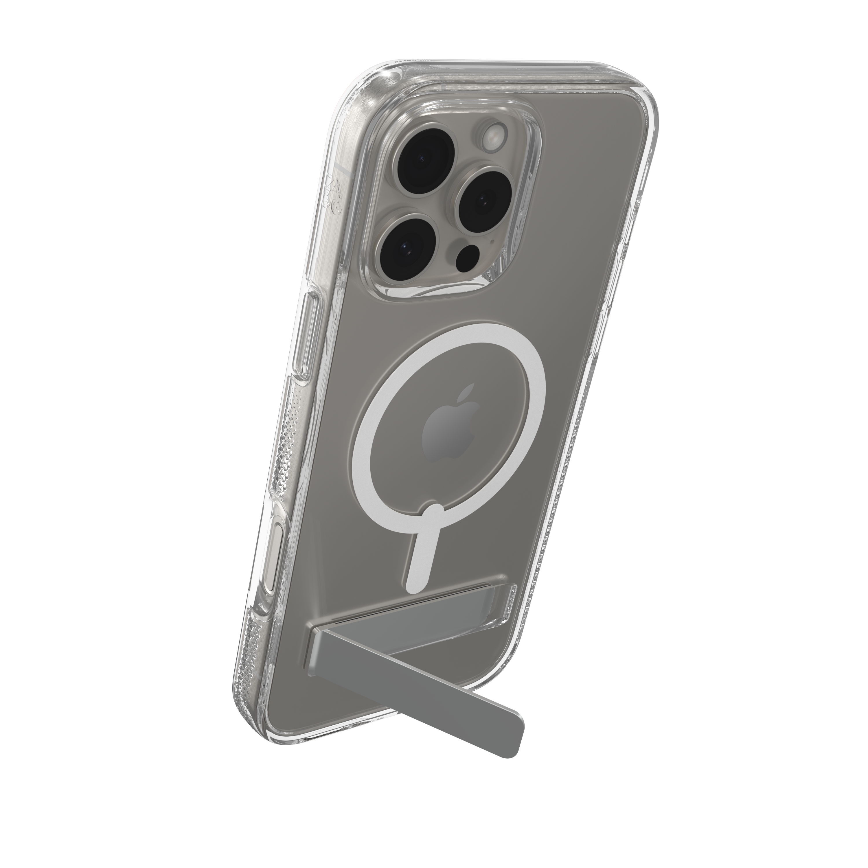 Alt View 1. ZAGG - Crystal Palace Snap MagSafe Compatible Case w/ Kickstand for Apple iPhone 16 Pro Max - Clear.