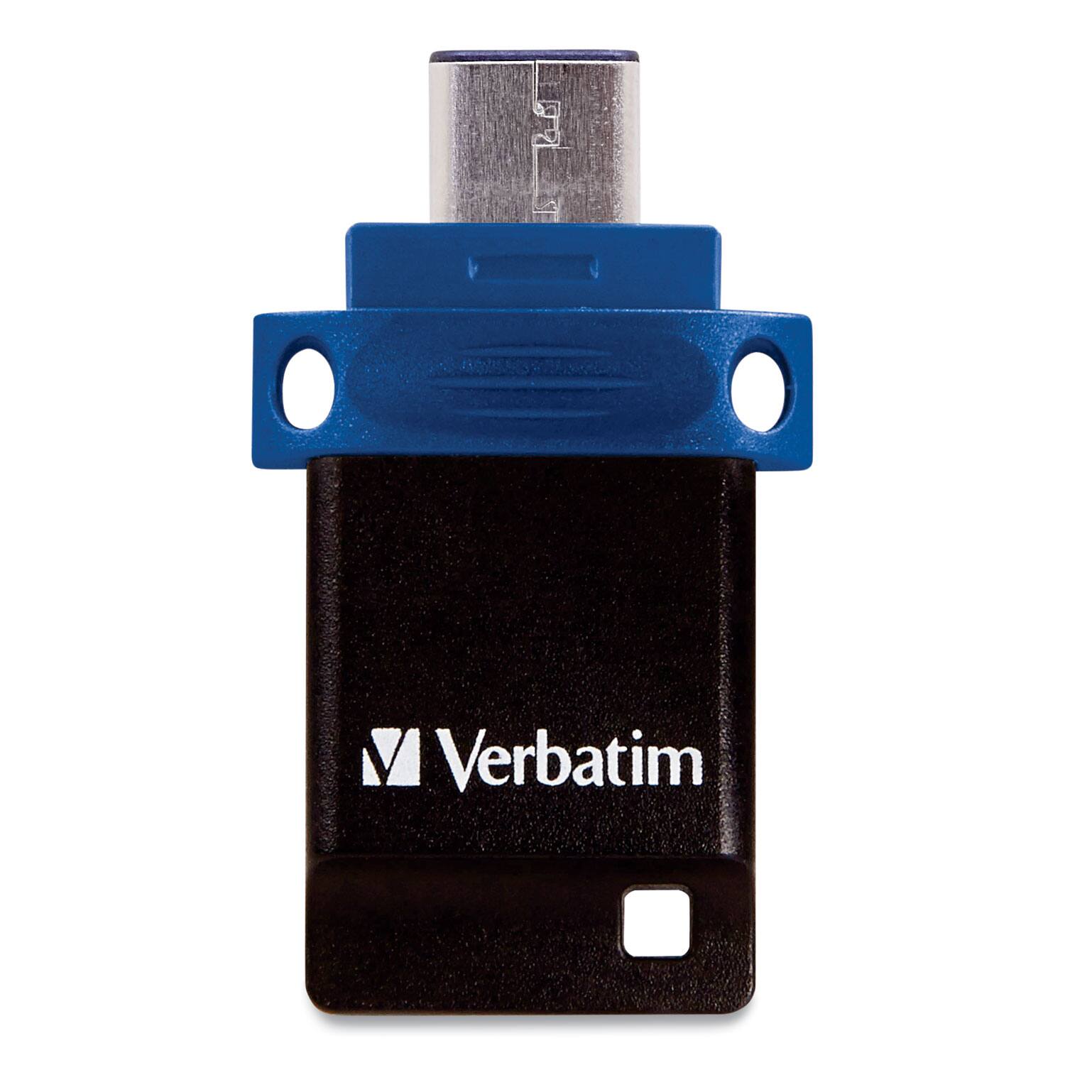 Alt View 5. Verbatim - Verbatim 99154 Store ‘n' Go 32 GB Dual USB 3.0 Flash Drive for USB-C Devices - Blue - Blue.