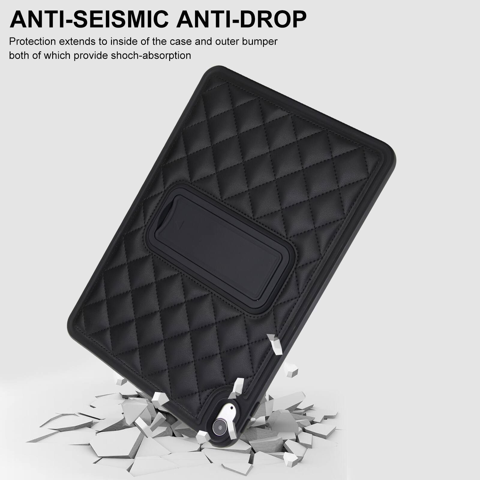 ANTI-SEISMIC ANTI-DROP  
Protection extends to inside of the case and outer bumper both of which provide shock-absorption