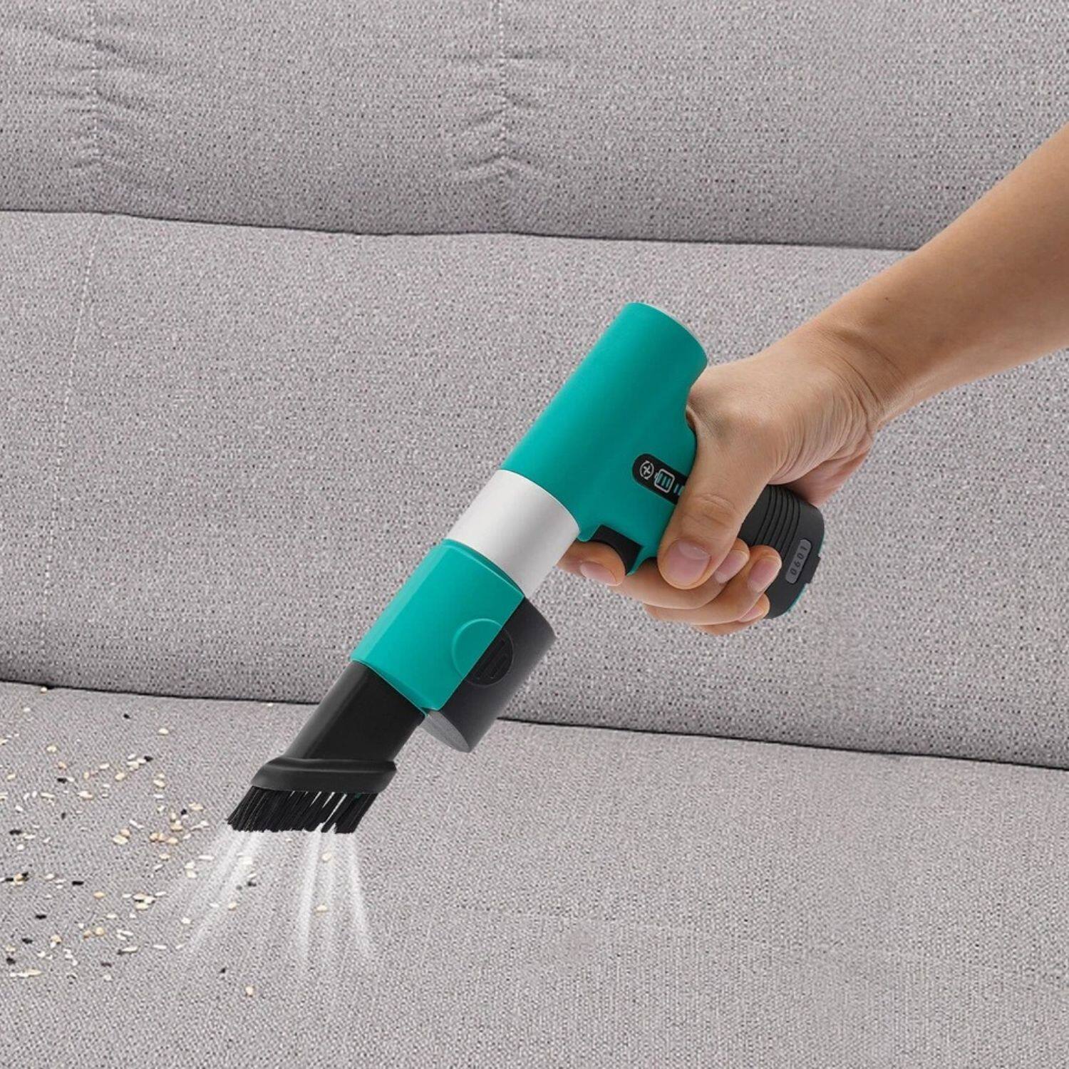 Back. Stock Preferred - Rechargeable Electric Compressed Air Duster & Vacuum Cleaner - Green.