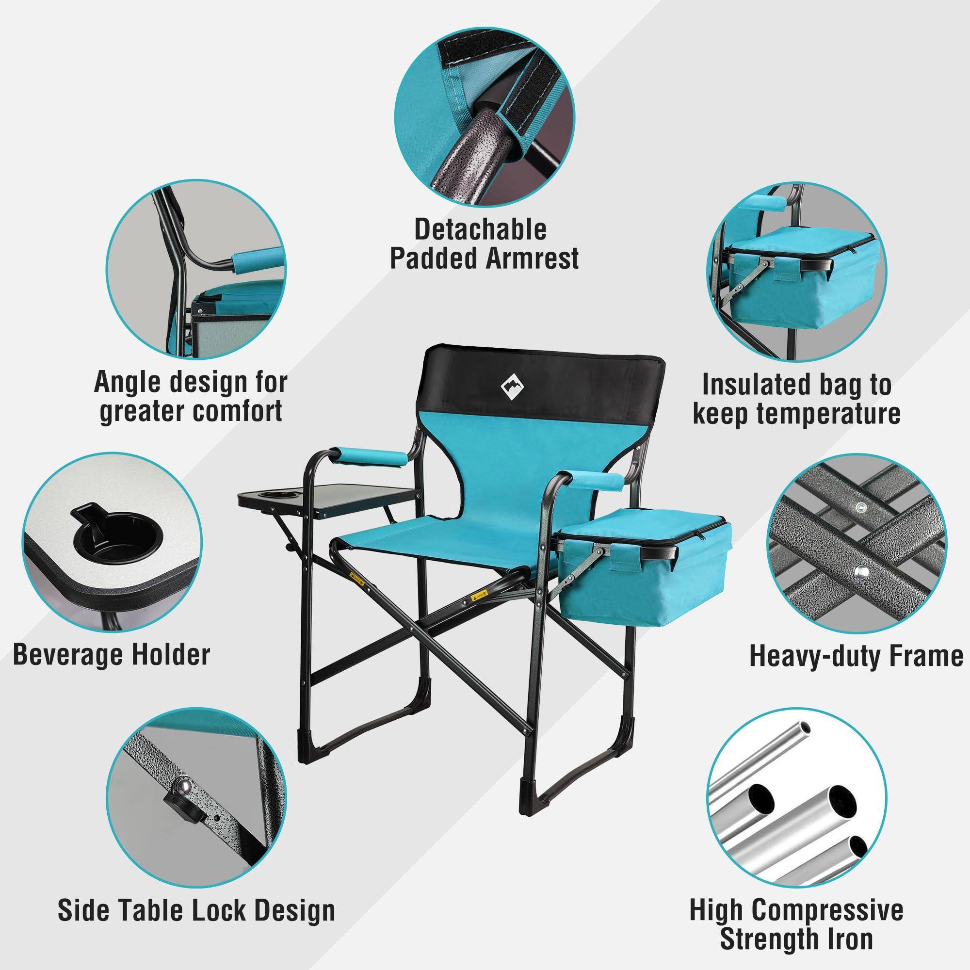 - Detachable Padded Armrest
- Angle design for greater comfort
- Insulated bag to keep temperature
- Beverage Holder
- Side Table Lock Design
- Heavy-duty Frame
- High Compressive Strength Iron