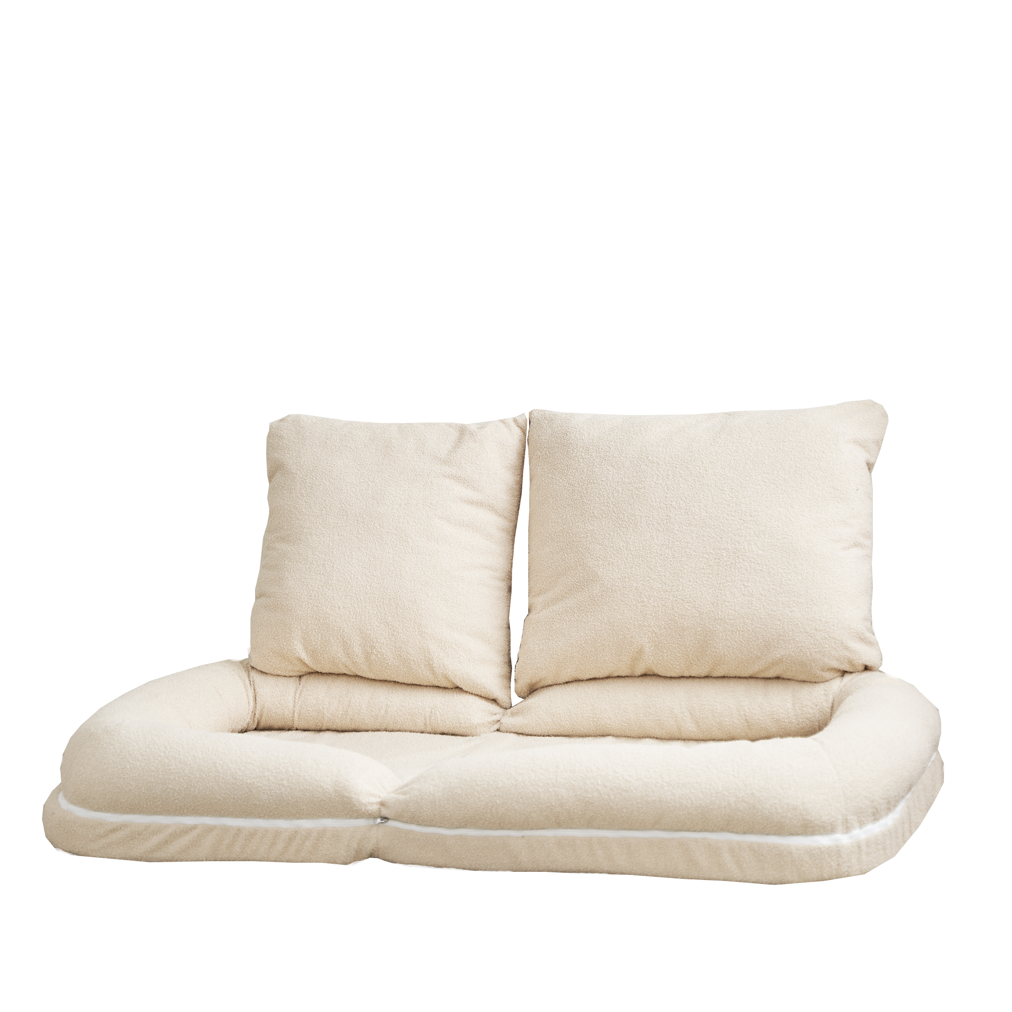 Alt View 5. GOODSILO - Triple Fold Down Convertible Sofa Bed with 18-Position Adjustable Backrest for Versatile Lounging and Sleeping - Beige.