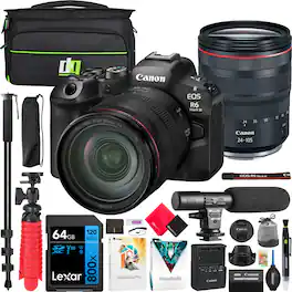 Canon - EOS R6 Mark III Mirrorless Camera with RF 24-105mm F4 L IS USM Lens Kit Bundle