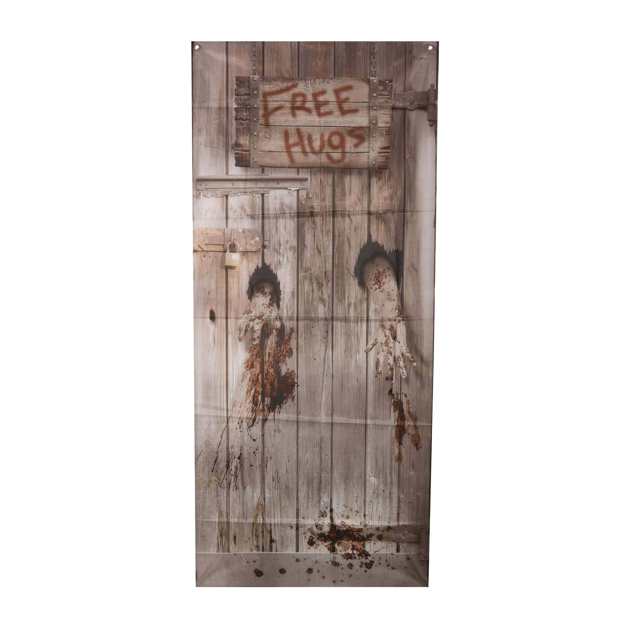 Sunstar - Free Hugs 71 Inch Halloween Door Curtain Decor - Gray