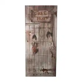 Sunstar - Free Hugs 71 Inch Halloween Door Curtain Decor - Gray