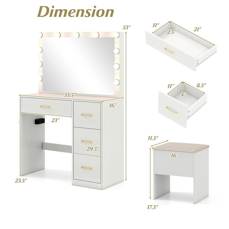 Dimension  
53"  
11"  
2.5"  
21"  
35.5"  
11"  
4"  
8.5"  
16"  
23"  
11.5"  
29.5"  
16"  
23.5"  
17.5"