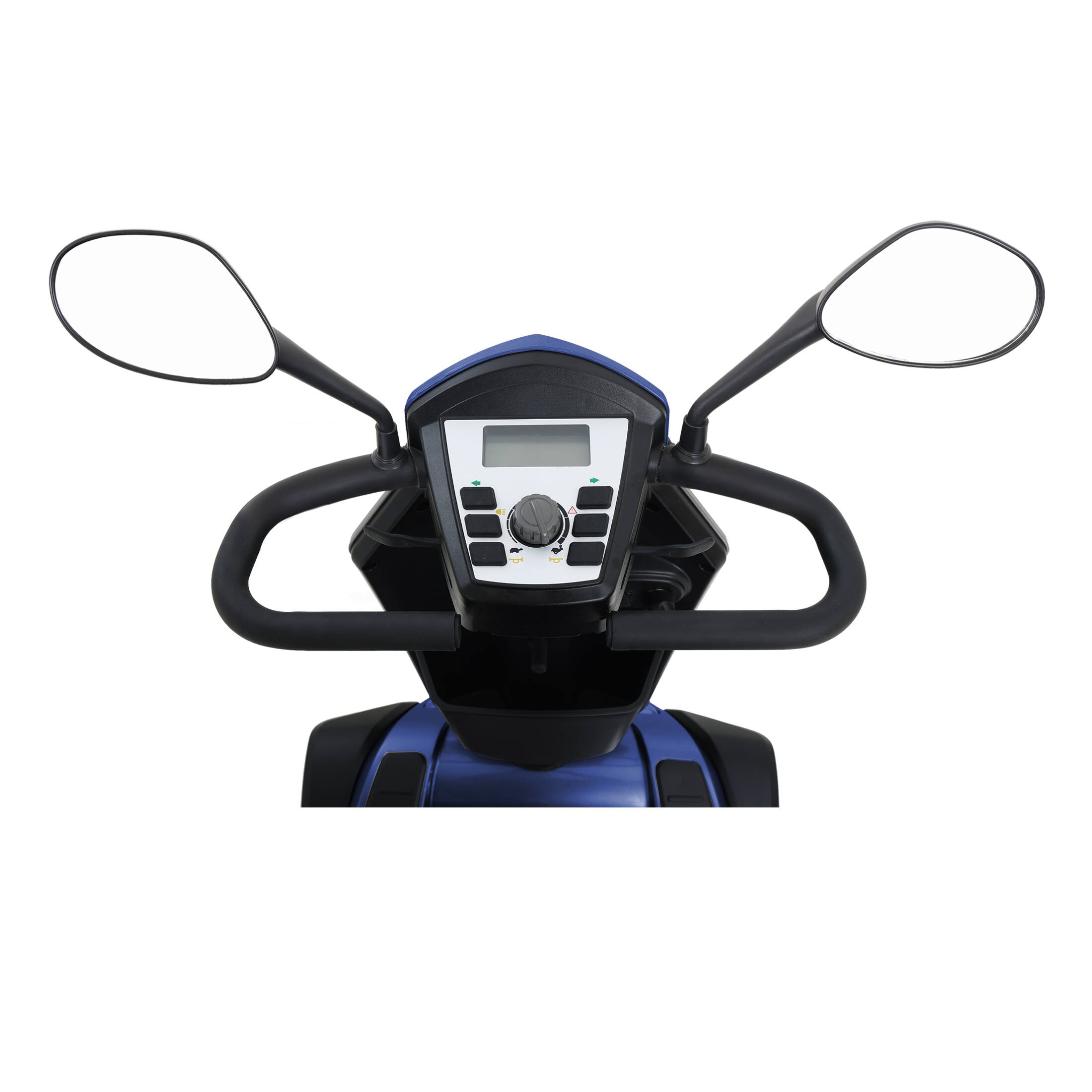 Alt View 3. Loheer - Loheer Blue Heavy Duty Mobility Scooter Four Wheel Bariatric Medical Scooter for Adults - Blue.