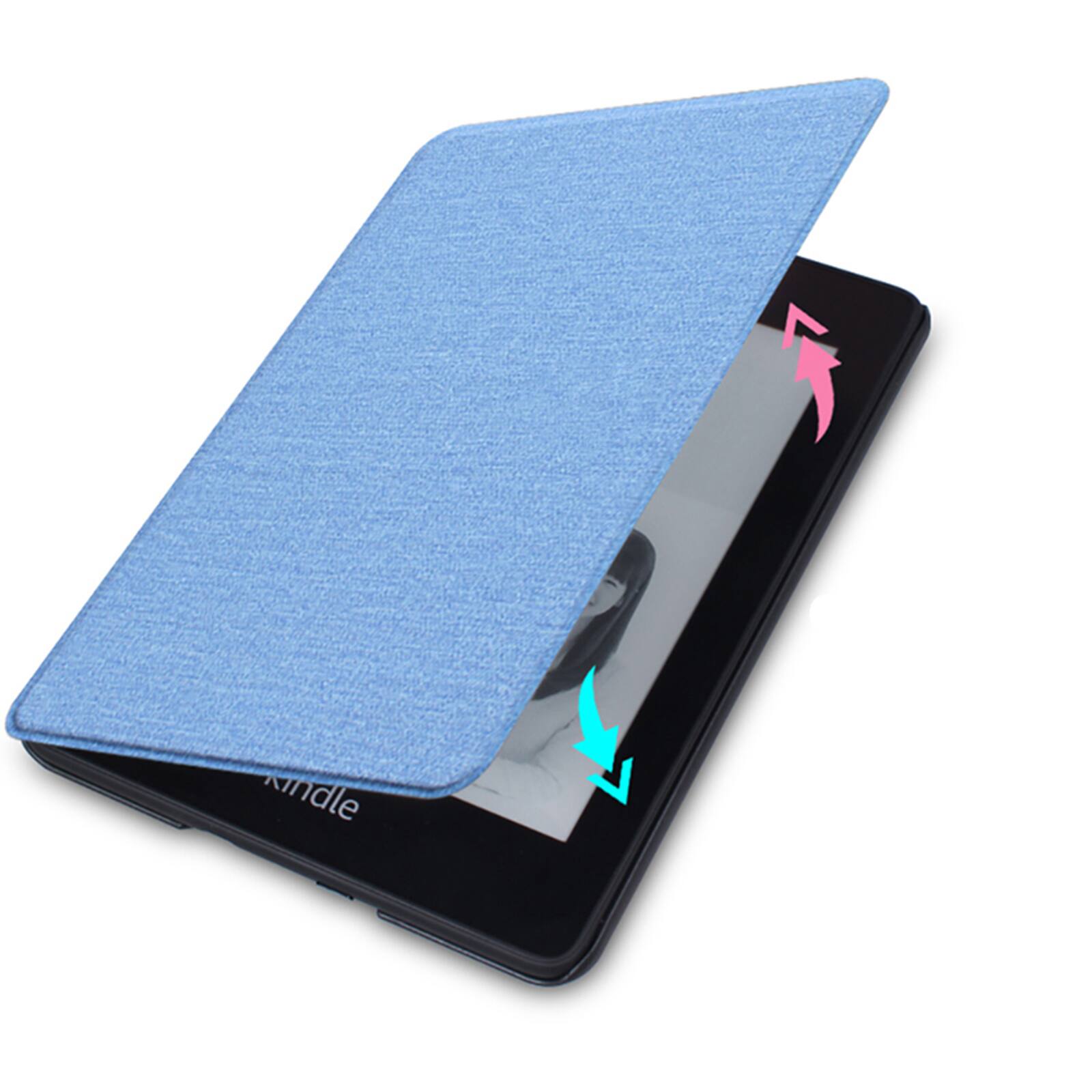 Back. Dteck - For Amazon Kindle Paperwhite (2024)/Kindle Colorsoft Signature Edition Leather Shockproof Auto Sleep/Wake Smart Cover - Orange.