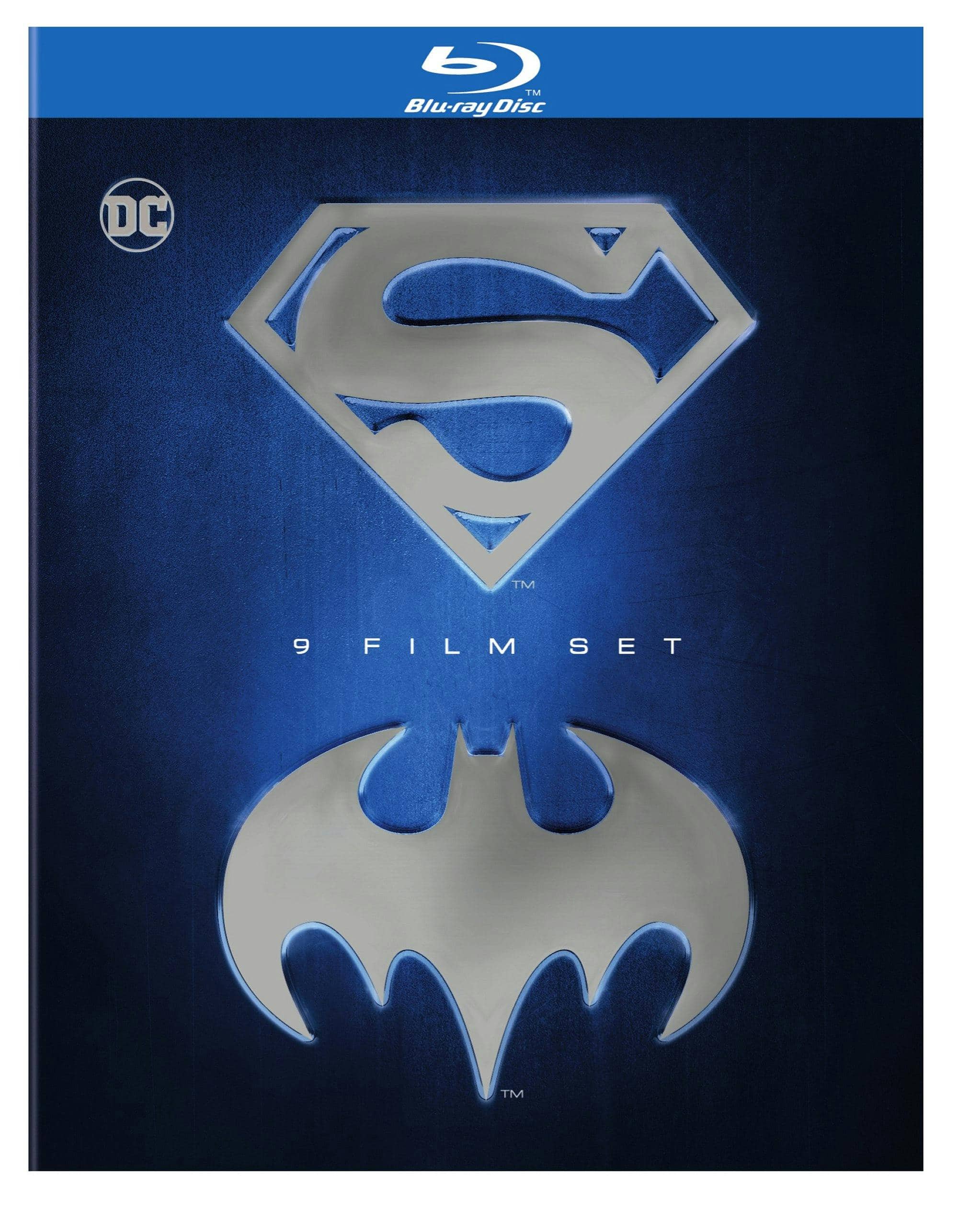 Front. Batman & Superman 9-Film Set (Box Set) [Blu-ray].