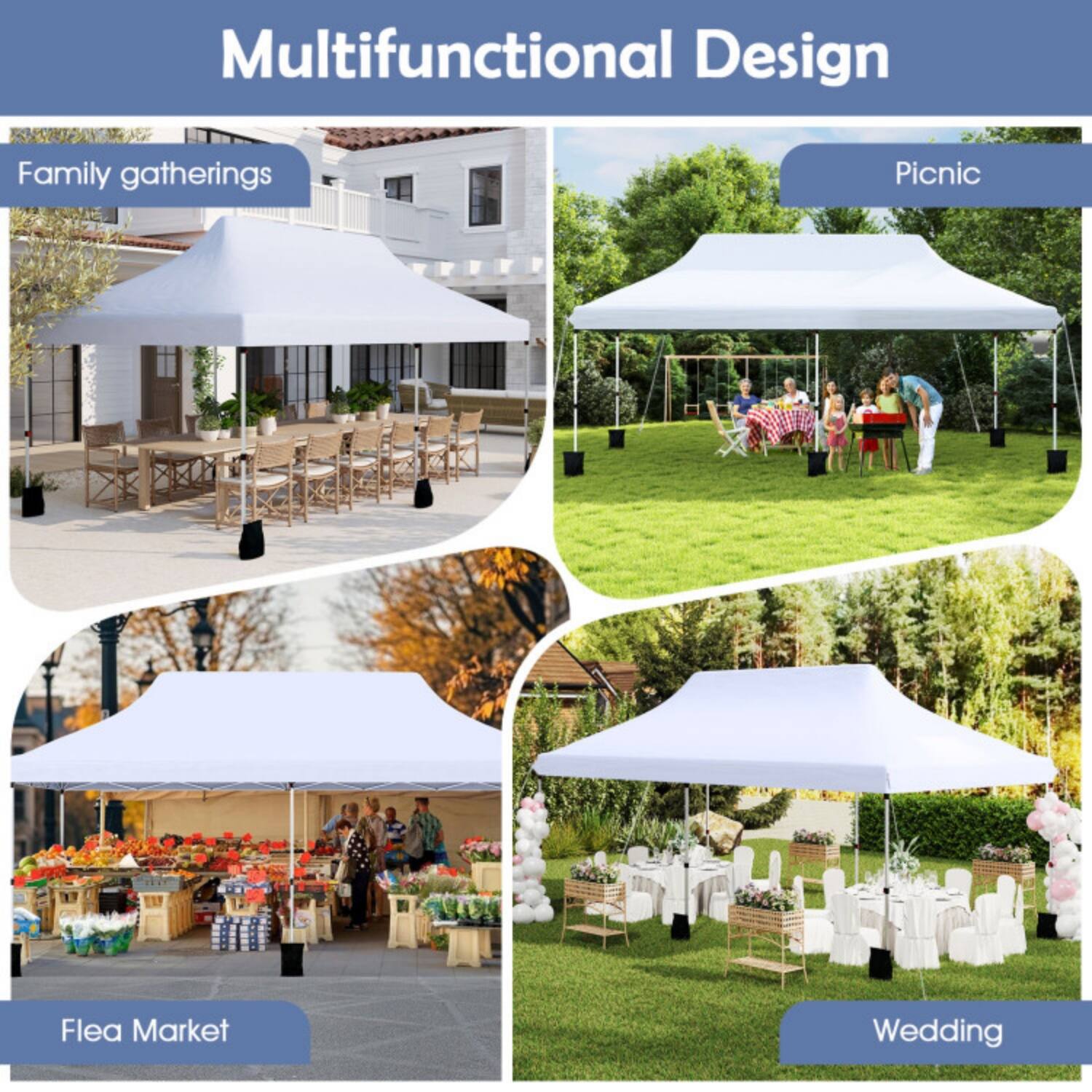 Multifunctional Design

- Family gatherings
- Picnic
- Flea Market
- Wedding