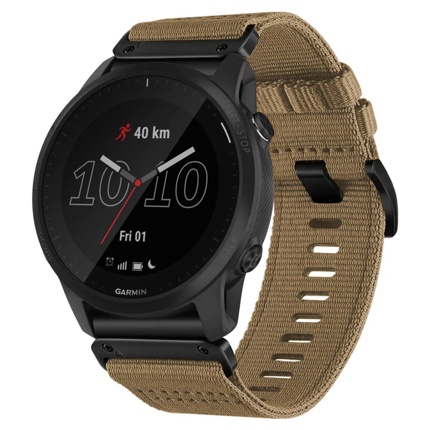 START 40 km START-STOP STOP 10 10 Fri 01 BACK GARMIN