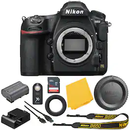 Nikon - D850 FX-format Digital SLR Camera Body Bundle with 64GB Memory Card