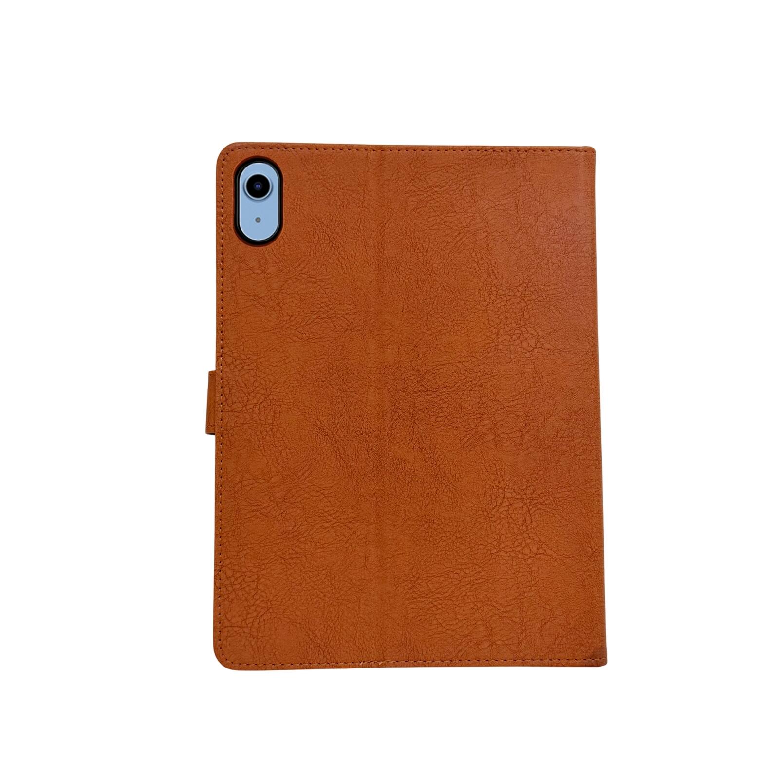 Alt View 4. UUCOVER - For Apple iPad (A16) 11" 2025 & iPad 10.9" 2022 10th Gen Tablet Folio Case with Card Slots,PU Leather Flip Stand Cover - Brown.