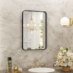 Front. Bestier - Bestier Bathroom Mirror Vanity Mirror for Wall,Aluminum Alloy Framed Wall Mirror - Black.