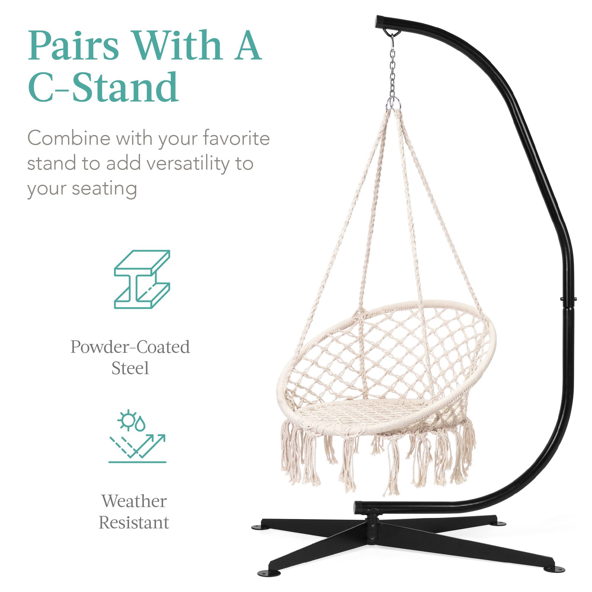 Pairs With A C-Stand

Combine with your favorite stand to add versatility to your seating

Powder-Coated Steel

Weather Resistant