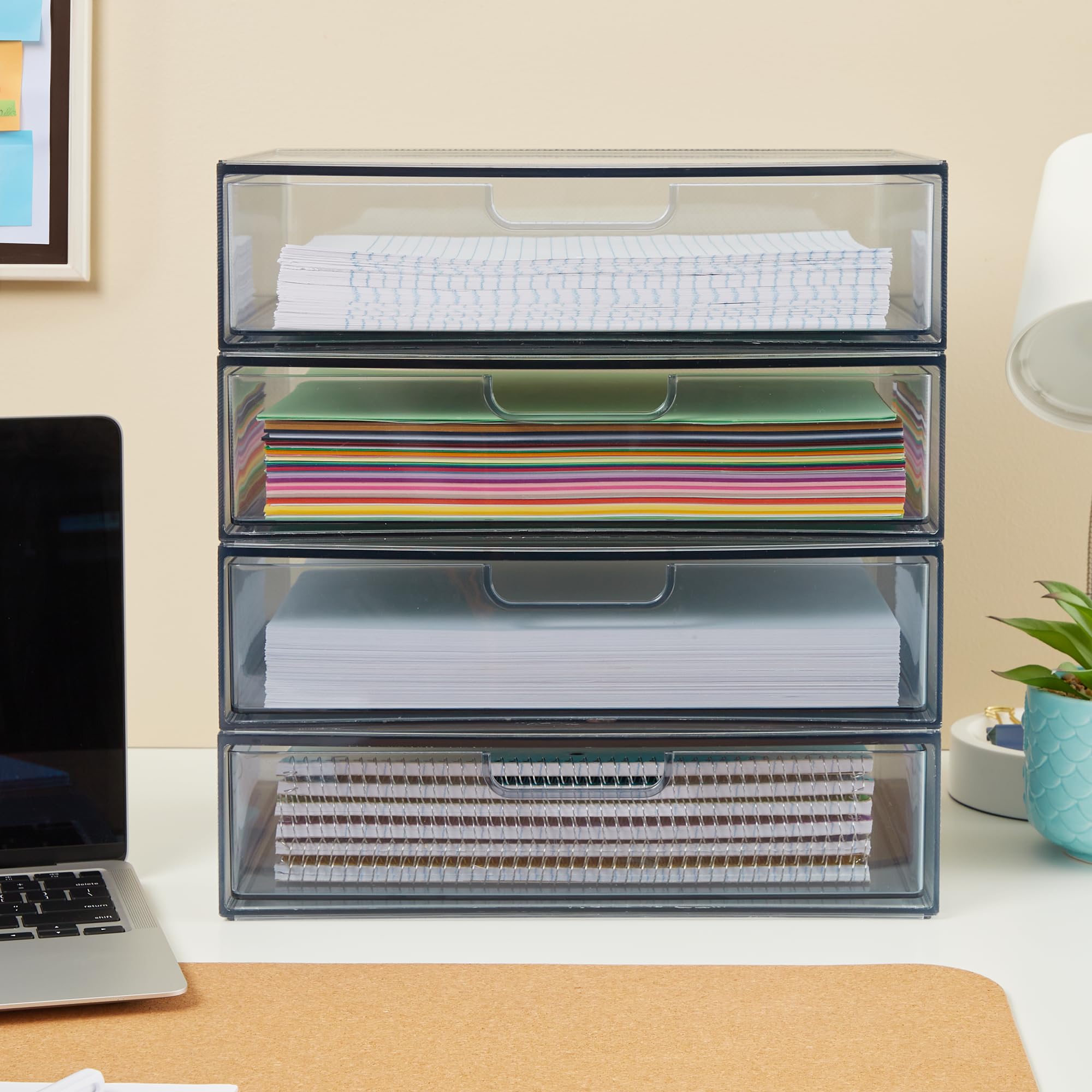 Paradigms Interiors Stax Plastic Stackable Organizer Drawers (set Of 2 ...