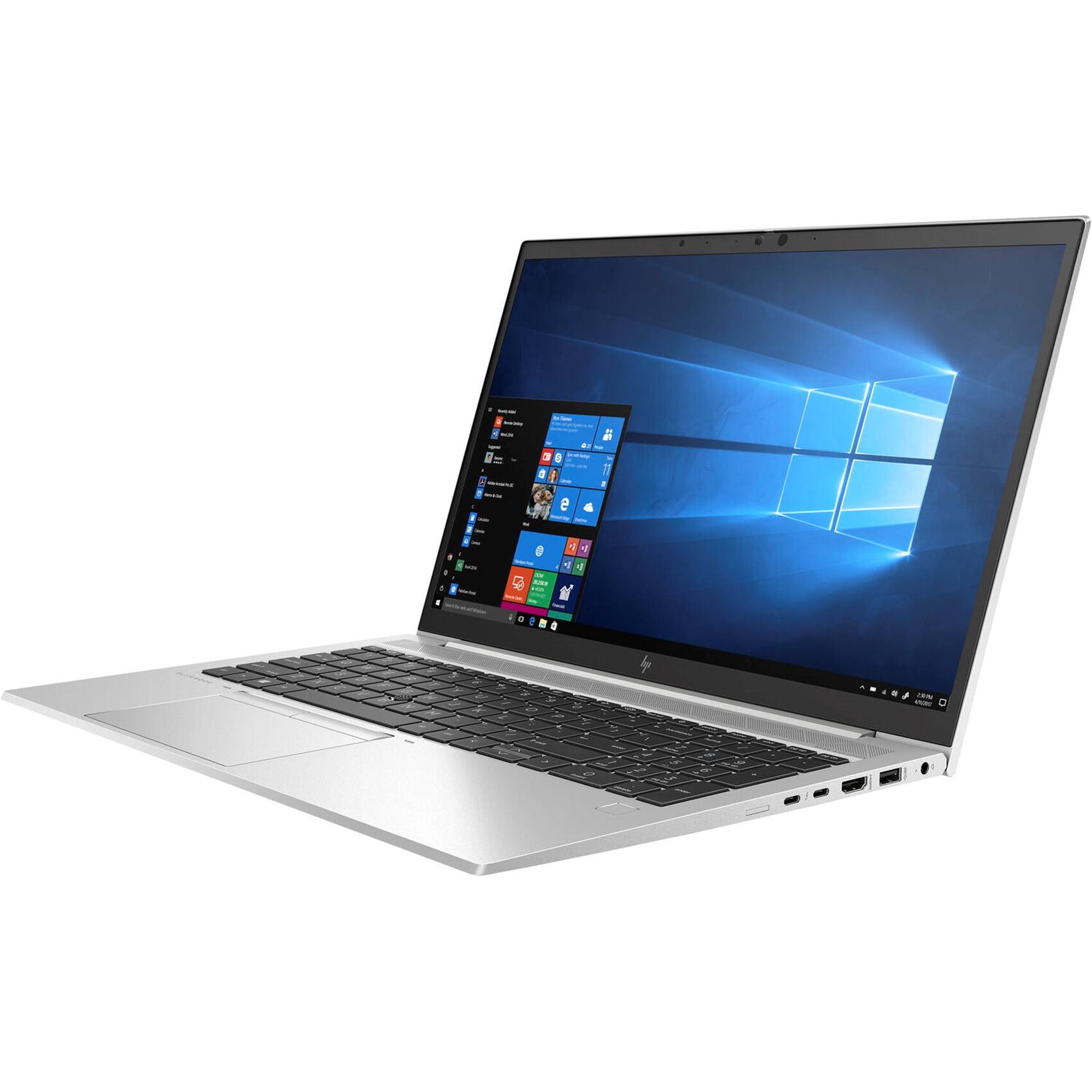 Left. HP - 850 G7 15.6" Full HD Refurbished Laptop - Intel Core i7-10510U with 32GB - Intel UHD Graphics - 2TB SSD Storage - Silver.