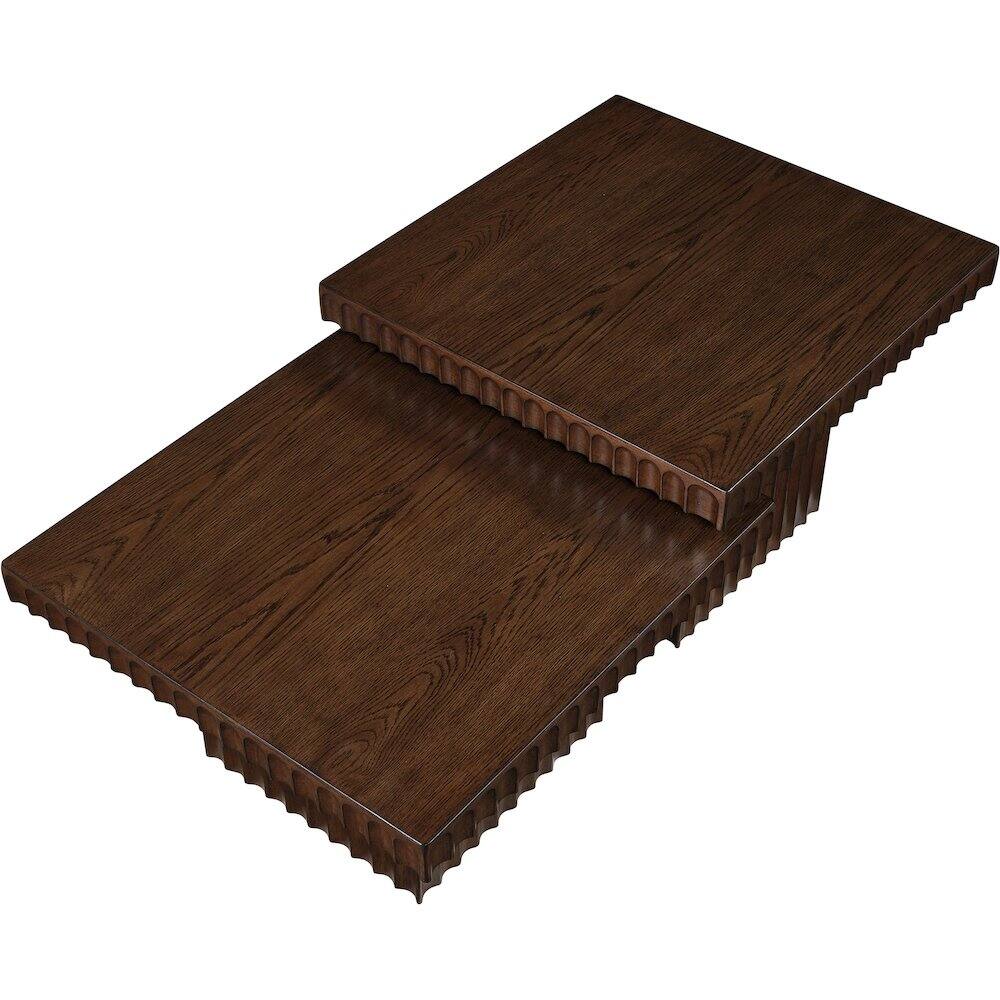 Alt View 4. Meridian Furniture - Spencer Brown Oak Veneer Coffee Table - Brown.